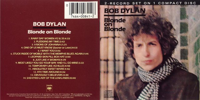 FORGOTTEN MUSIC #75: BLONDE ON BLONDE By Bob Dylan | GeorgeKelley.org